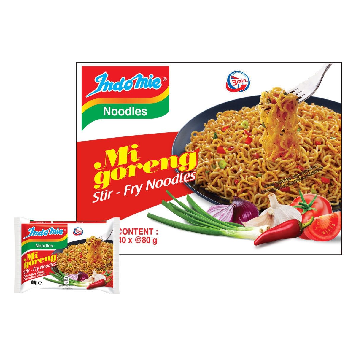 Indomie Mi Goreng Stir Fry Noodles, 40 x 80g GOODS Costco UK