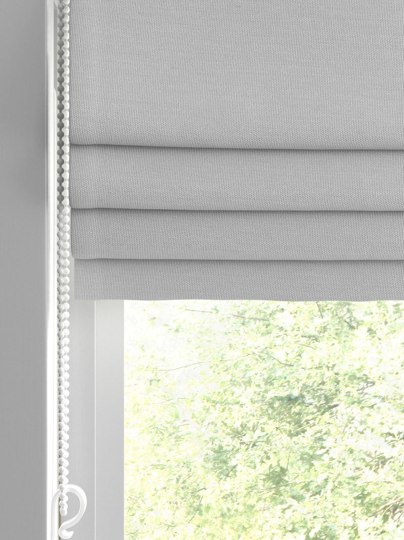 Light grey 100% cotton made to measure Roman blind (British brand)