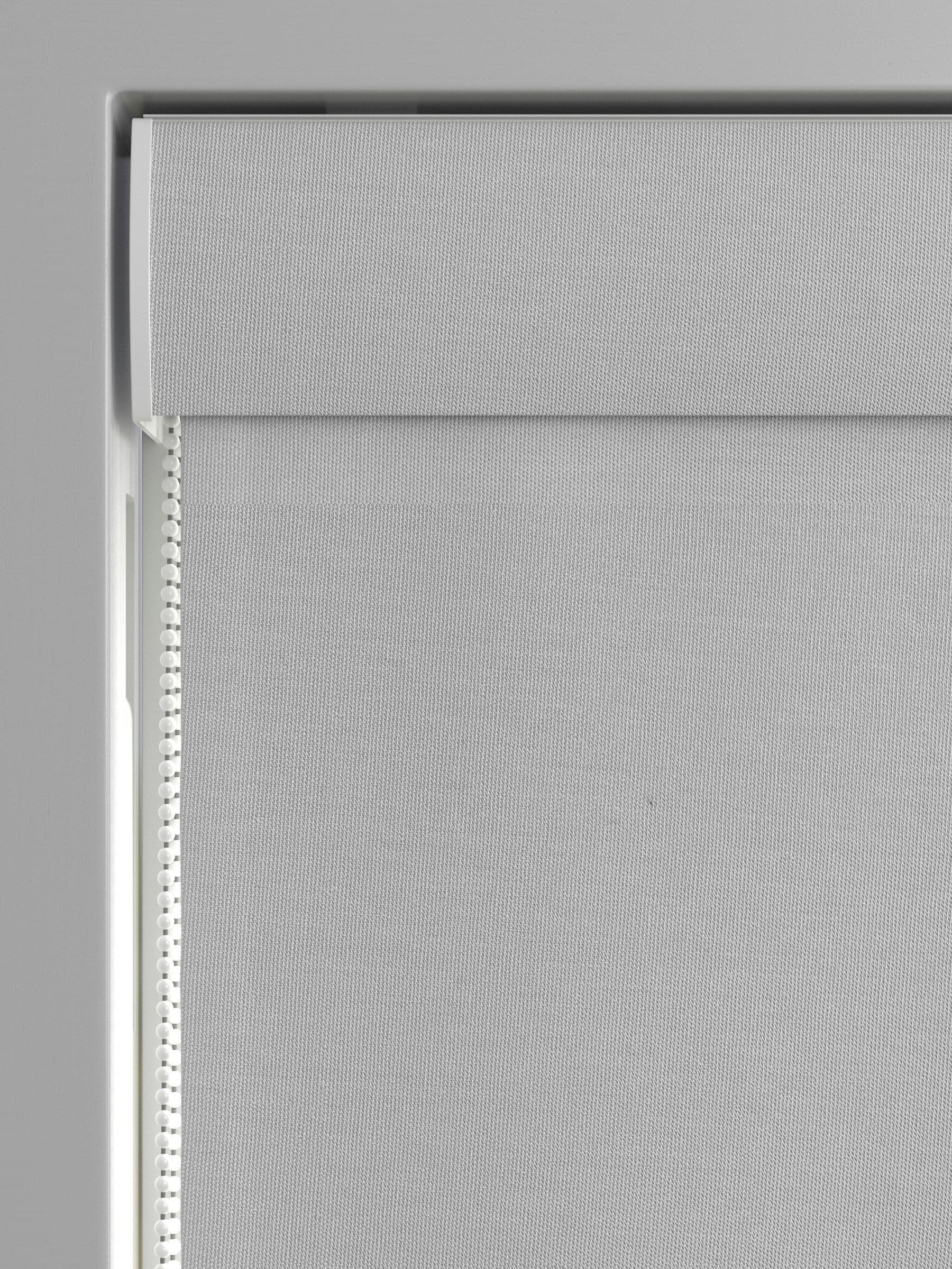 Light grey 100% cotton made to measure Roman blind (British brand)