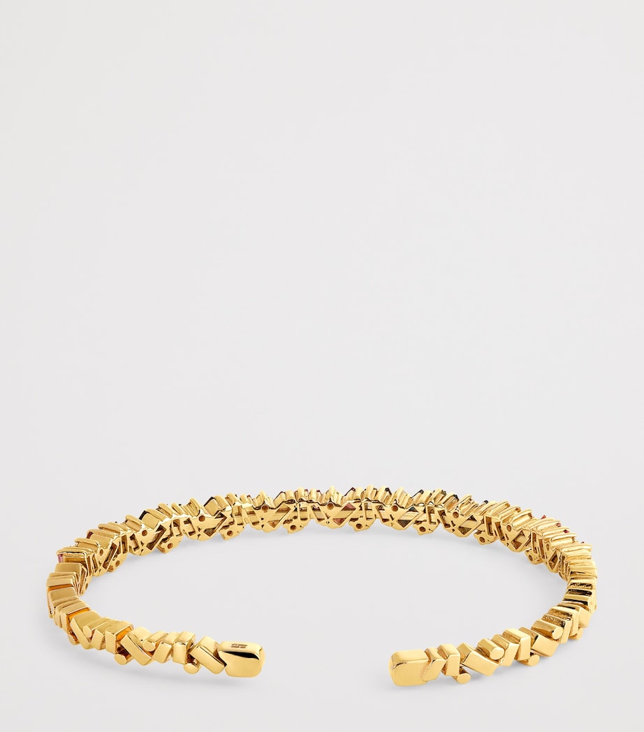 Suzanne Kalan Frenzy bangle with diamonds and rainbow sapphires - British product