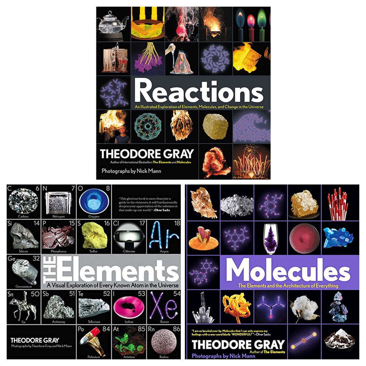 Theodore Gray chemistry books trilogy (British brand)
