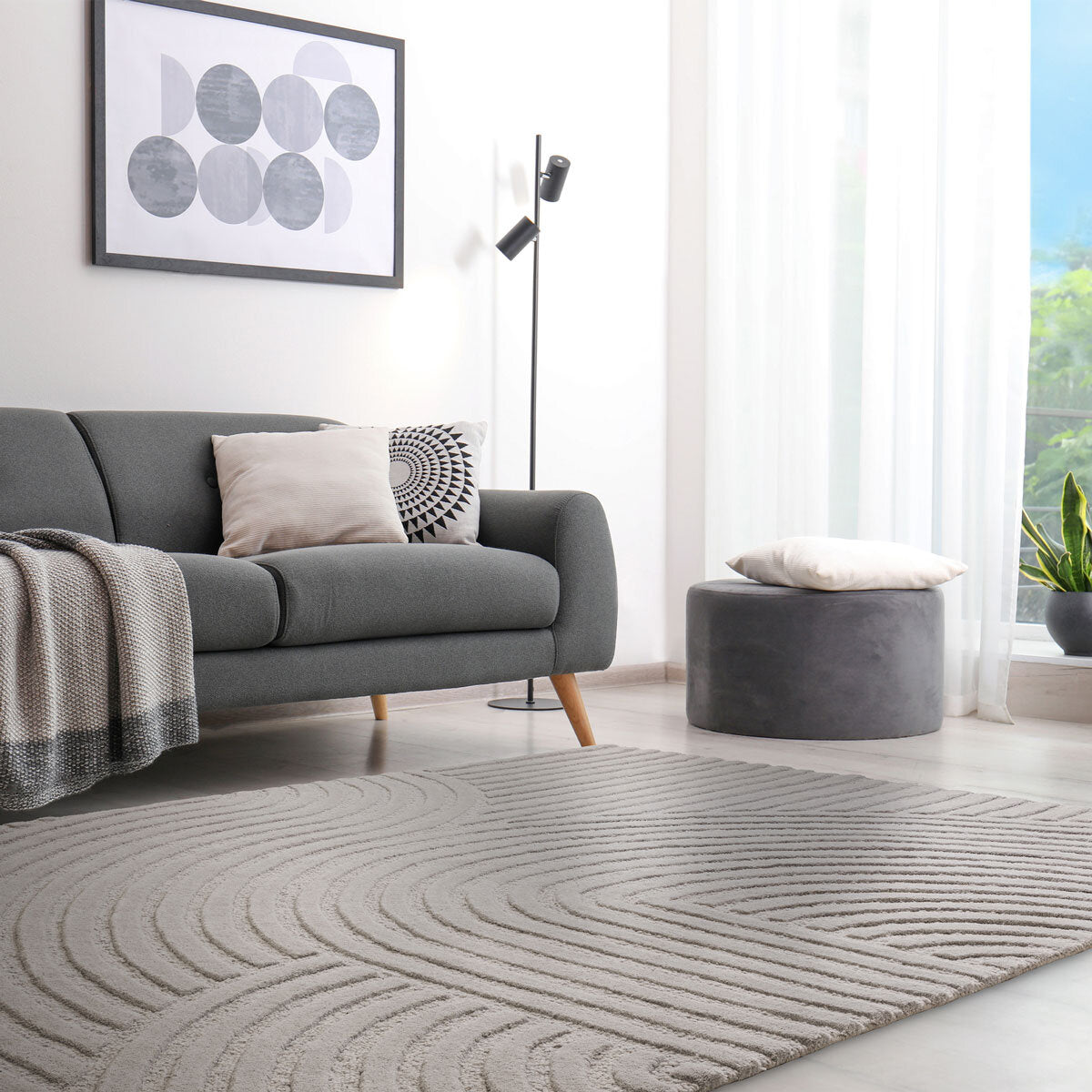 Asiatic Hague Silver Wool Rug, UK version