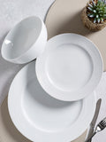 Malvern white embossed dinner set 12 piece (British brand)