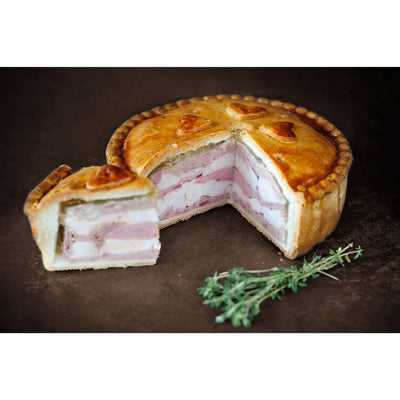 Costco UK Toppings Pies Large Chicken  Ham Pork Pie 22kg- Buy online at McGrocer