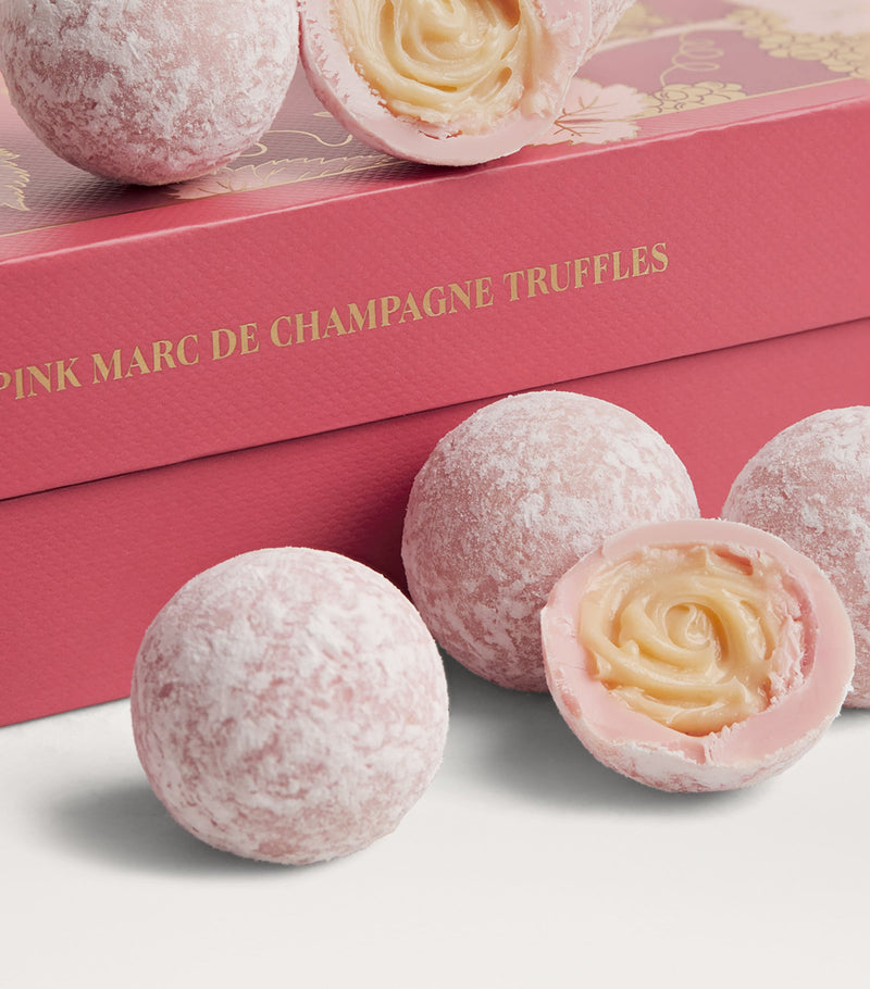 Harrods Pink Marc de Champagne chocolate truffles 175g, UK version