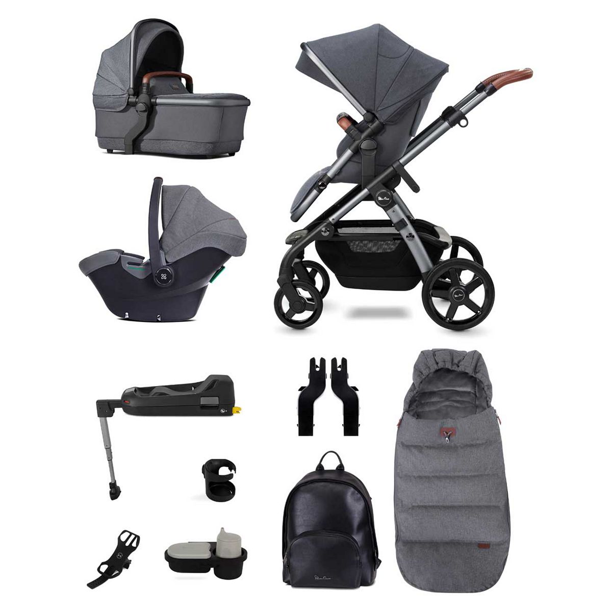 Silver Cross Wave Lunar Pushchair with Ultimate Pack GOODS Boots   