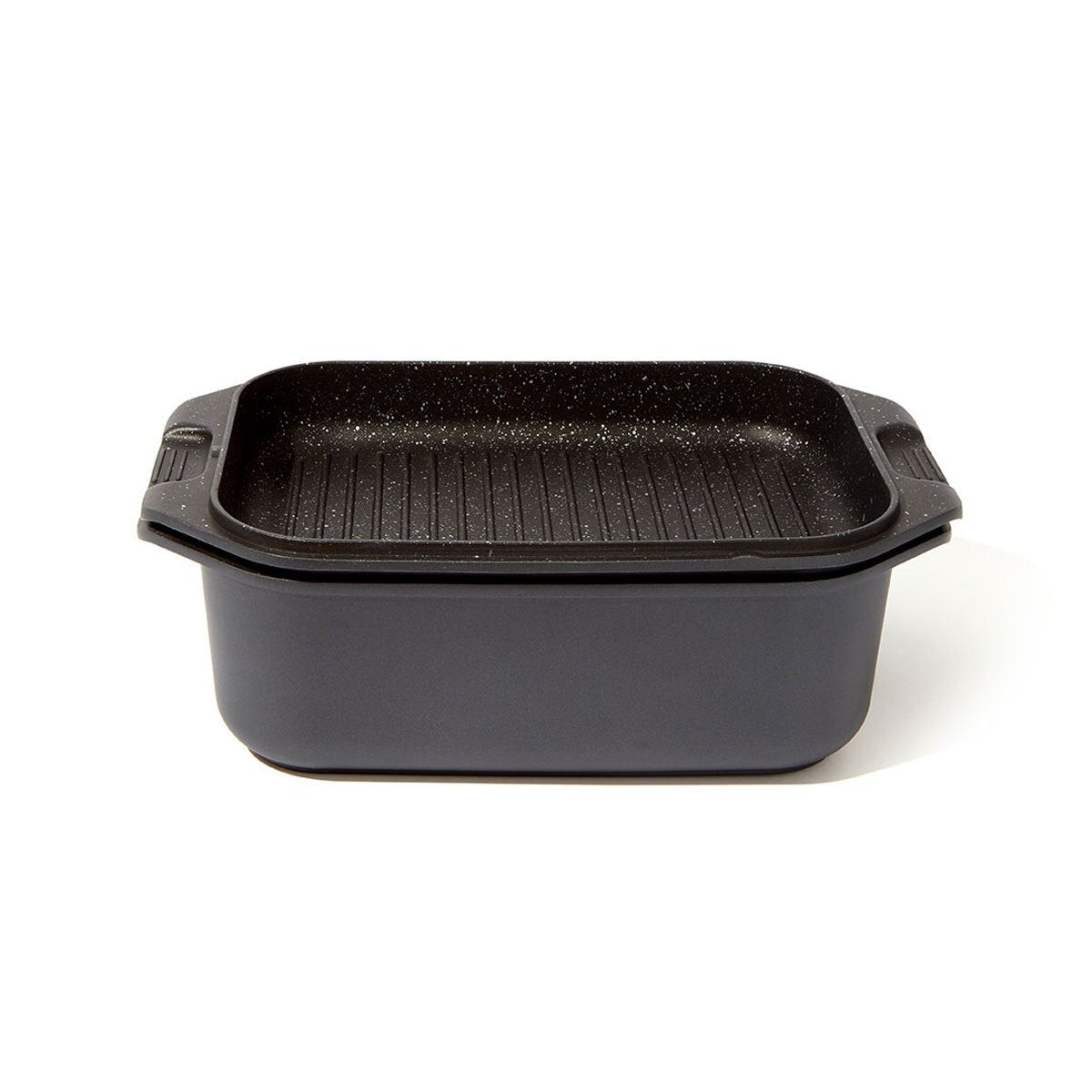 BergHOFF double roasting pan with grill lid 42cm, imported from the UK