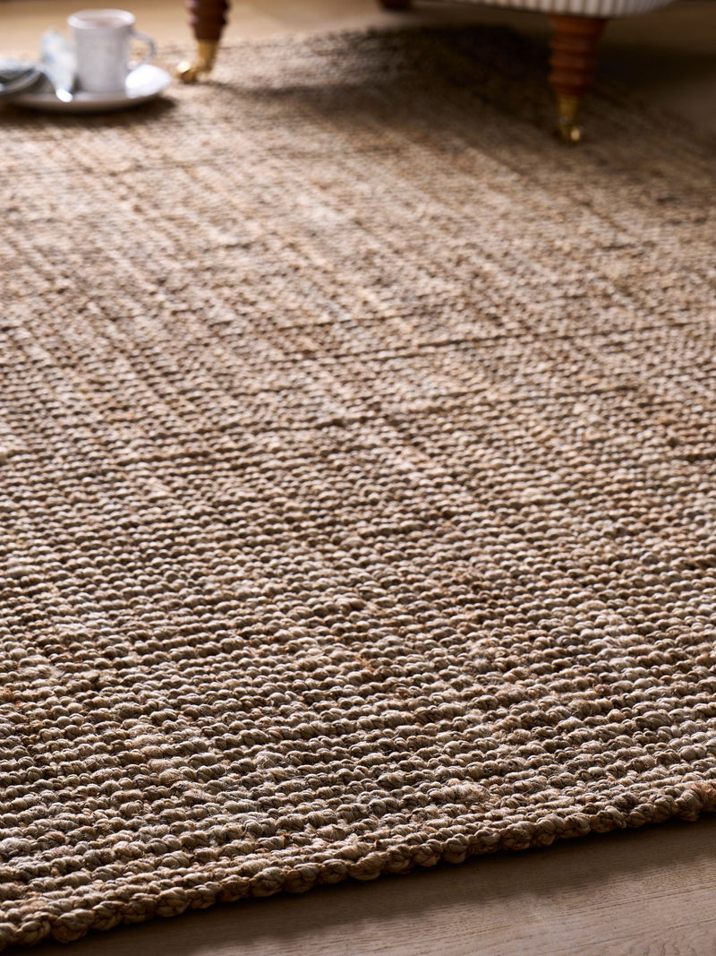 Laura Ashley Natural Gold handwoven jute rug, UK version