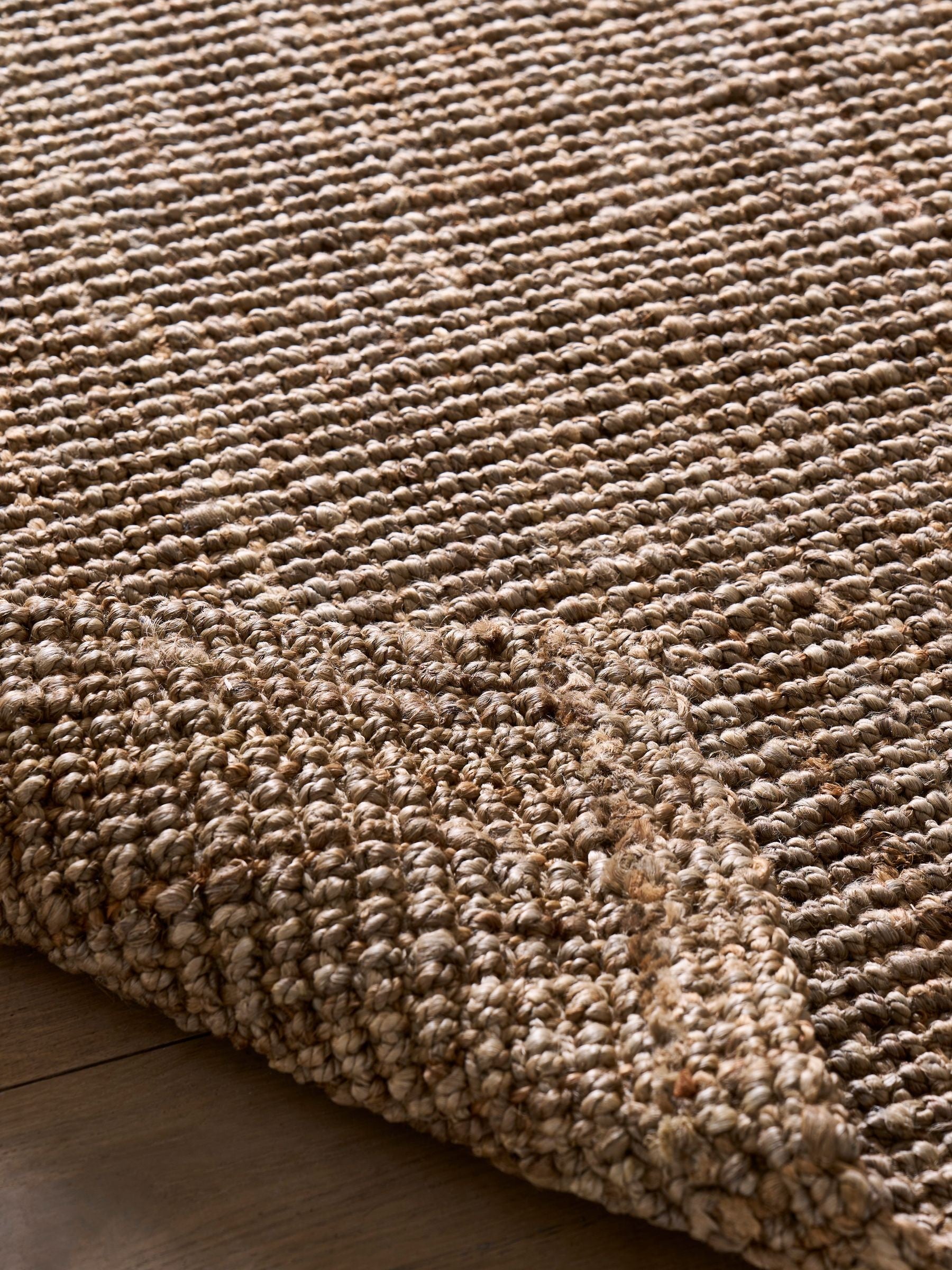 Laura Ashley Natural Gold handwoven jute rug, UK version