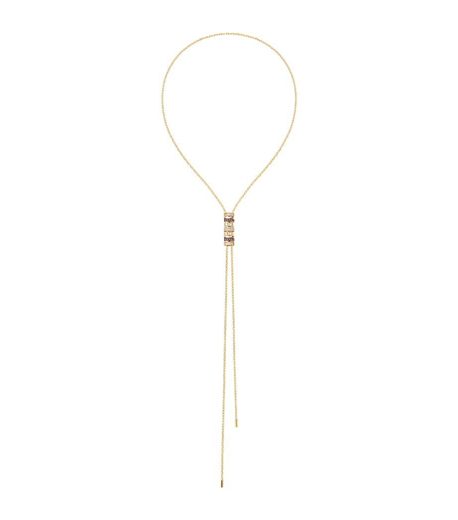 Boucheron Quatre classique tie necklace in yellow gold and diamonds (British brand)