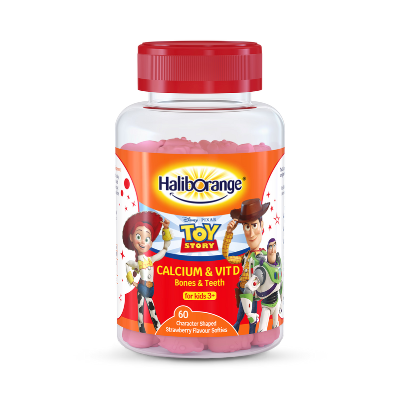 Haliborange Toy Story calcium vitamin D softies 60 strawberry (British brand)