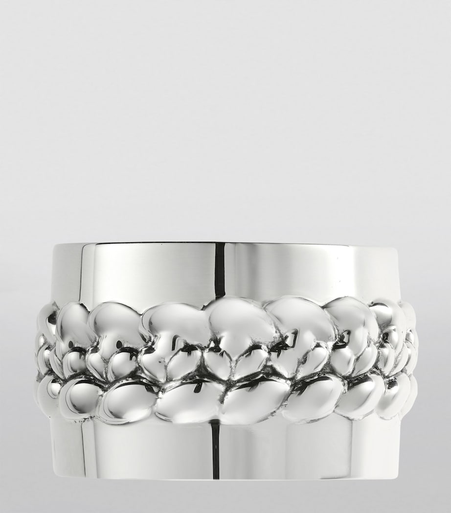 Christofle silver-plated Babylone napkin ring - British product