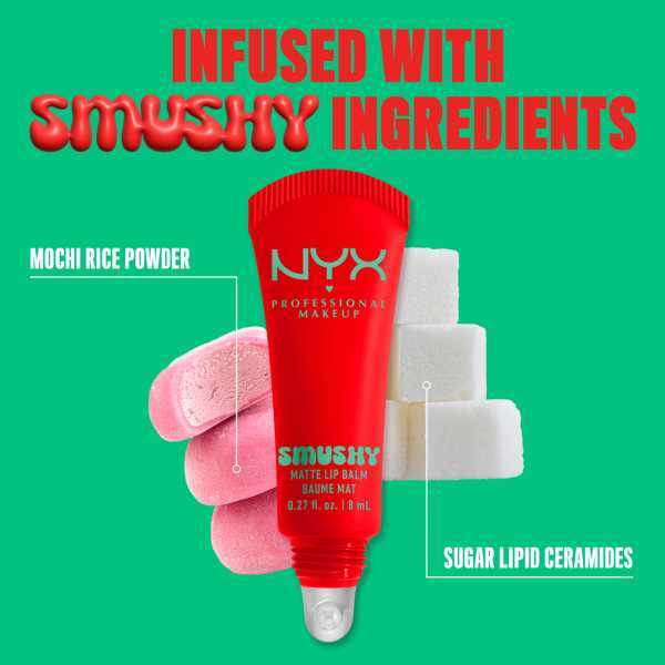 NYX Professional Makeup Smushy Matte Lip Balm Soft Sorbet (British brand)