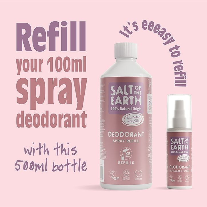 Salt of the Earth - Amber & Sandalwood Natural Deodorant Spray Refill 500ml GOODS Holland&Barrett