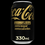 Coca-Cola Zero Sugar Zero Caffeine cola 24 x 330ml cans - British product