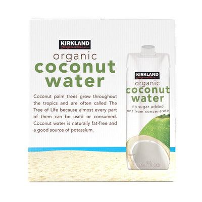 Kirkland Signature Organic Coconut Water No Added Sugar 9 x 1L Bottles
