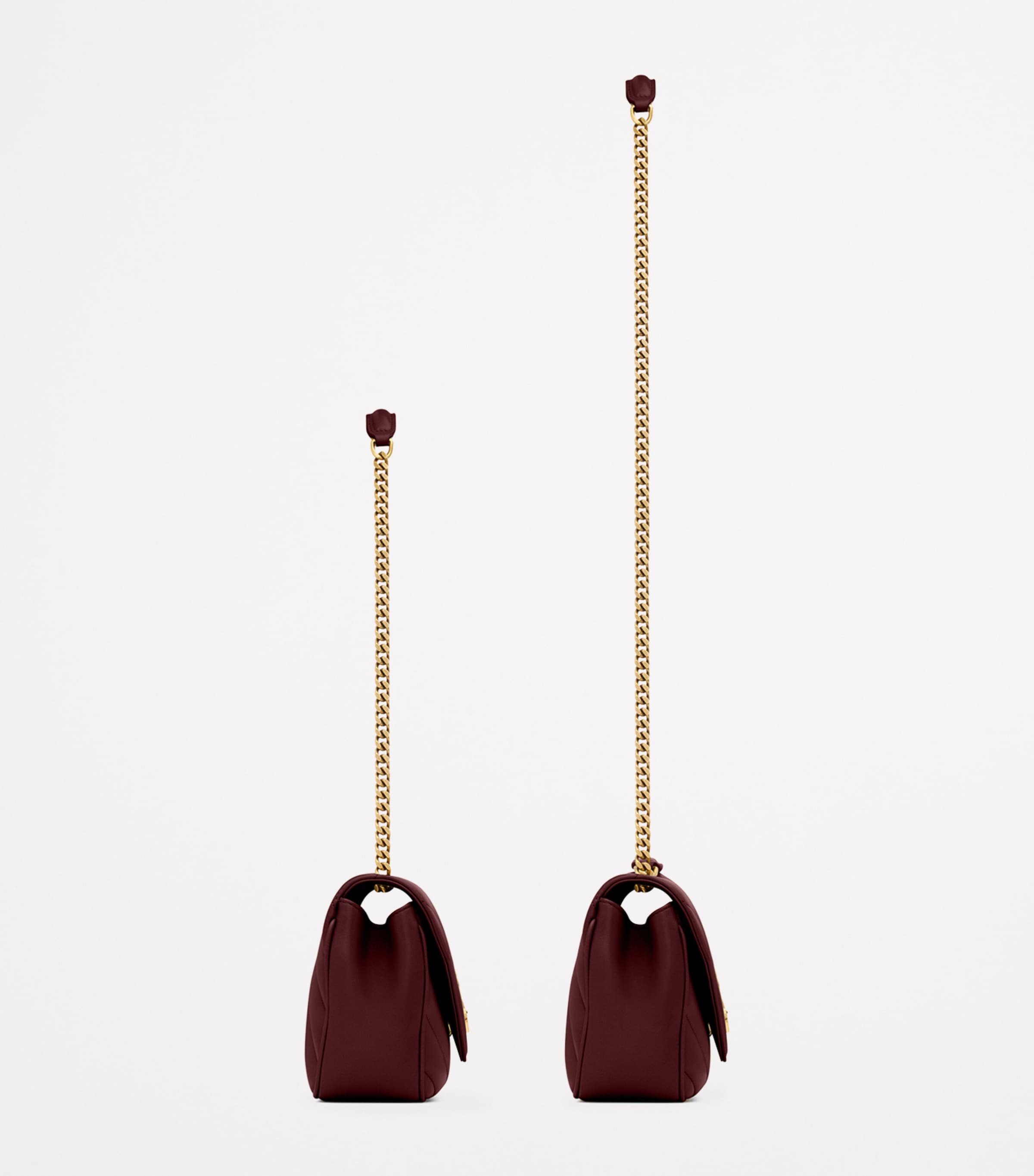 Saint Laurent small Loulou shoulder bag in padded matelassé leather, imported from the UK