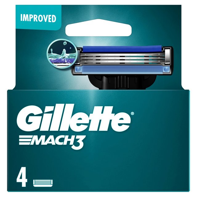 Gillette Mach 3 Razor Blades   4 per pack GOODS M&S   