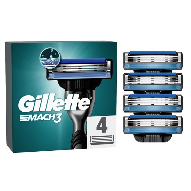 Gillette Mach 3 Razor Blades   4 per pack GOODS M&S   