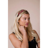 SVNX heart embellished headband in red (British brand)