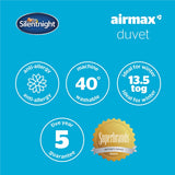 Silentnight Airmax 13.5 tog duvet, UK version