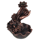 Something Different Hand Flower Backflow Incense Burner 18cm (British brand)