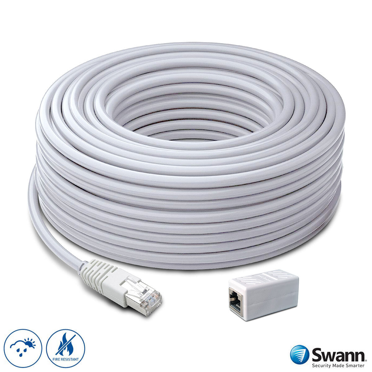 Swann Cat5e extension cable 30m white - British product