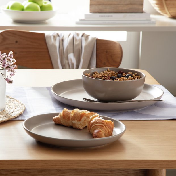 Habitat mushroom stoneware dinner set 12 piece, UK version