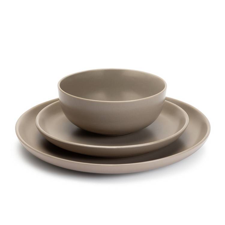 Habitat mushroom stoneware dinner set 12 piece, UK version
