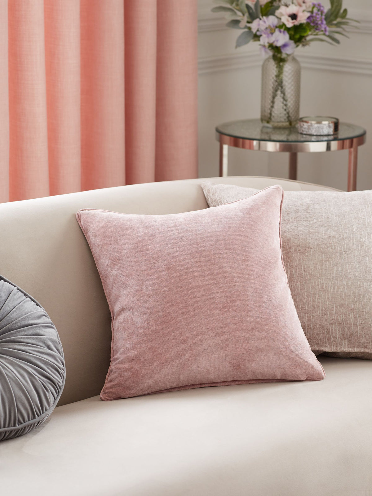 Burnt Orange 59 x 59cm Soft Velour Cushion