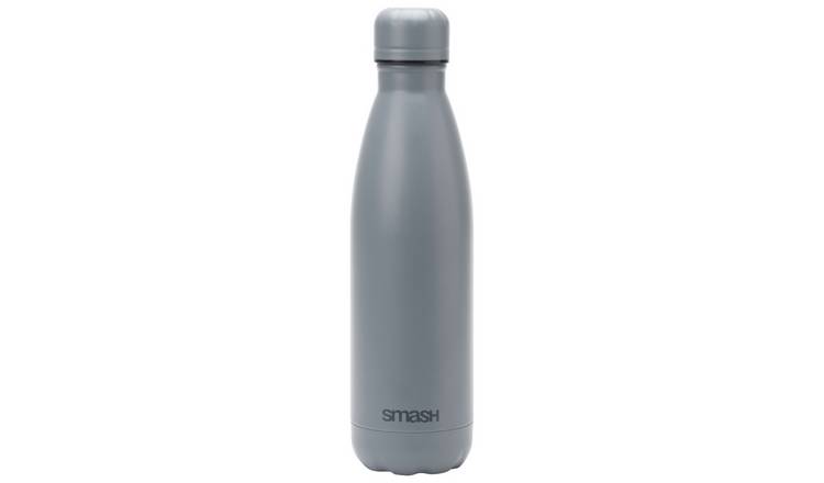 Smash Grey Stainless Steel Water Bottle 500ml (British brand)