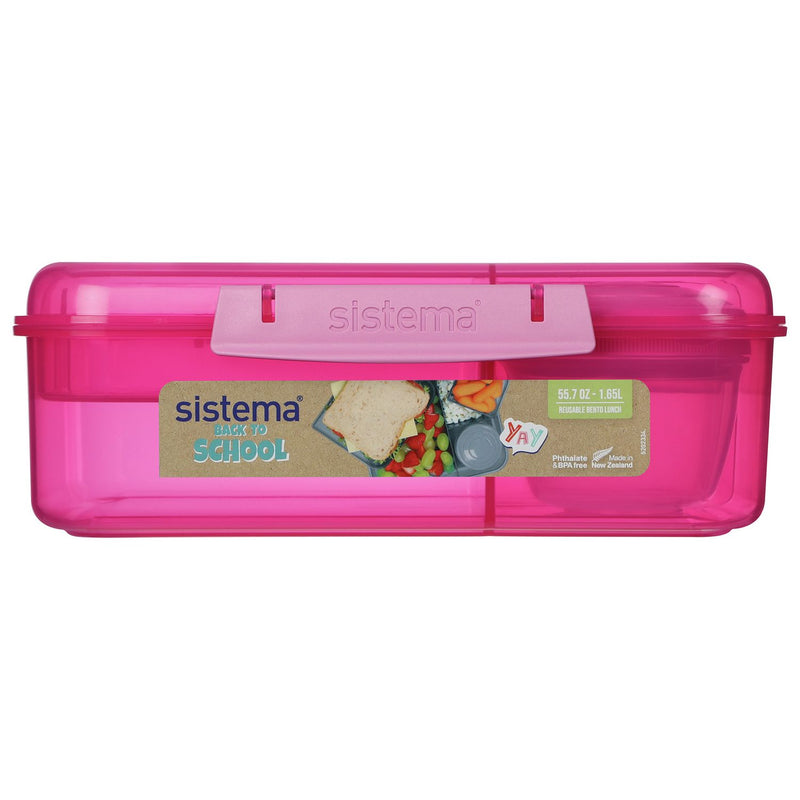 Sistema Bento Lunch Box Assorted Colours 7.7x18.6x21.9cm (British brand)