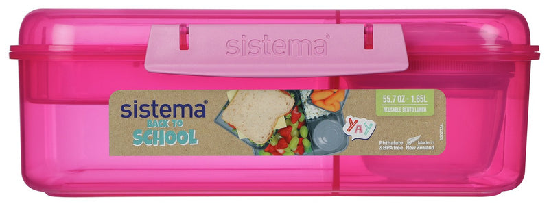 Sistema Bento Lunch Box Assorted Colours 7.7x18.6x21.9cm (British brand)