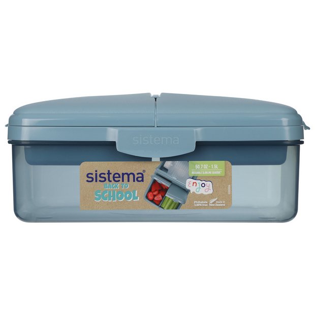 Sistema Quaddie lunch box with 275ml bottle (British brand)