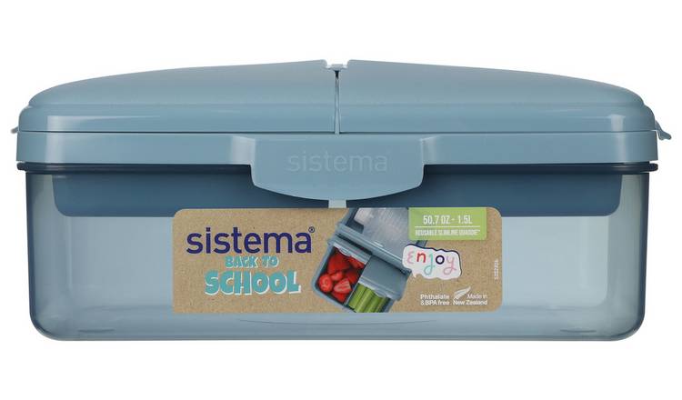 Sistema Quaddie lunch box with 275ml bottle (British brand)