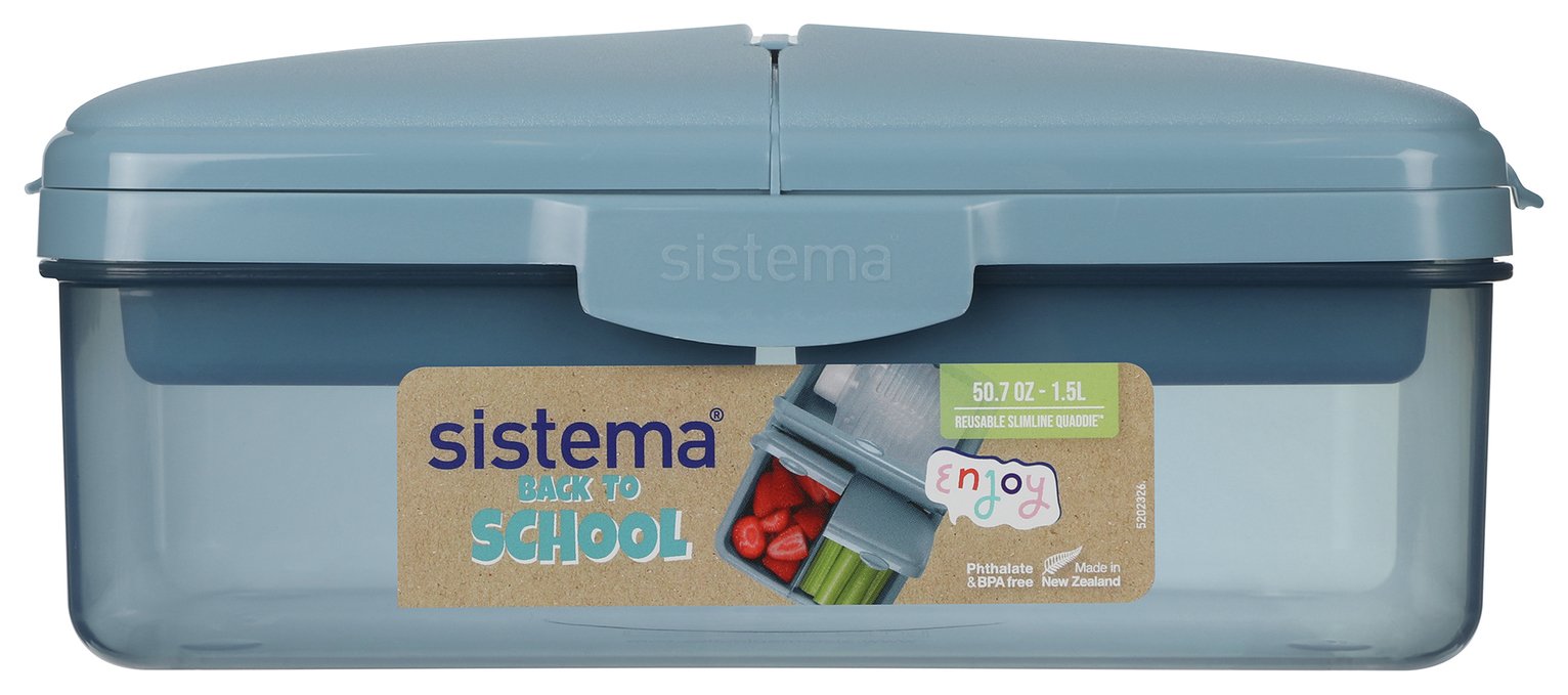 Sistema Quaddie lunch box with 275ml bottle (British brand)