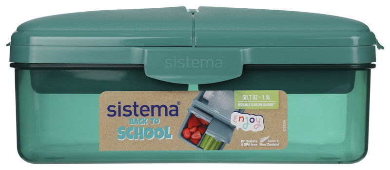 Sistema Quaddie lunch box with 275ml bottle (British brand)