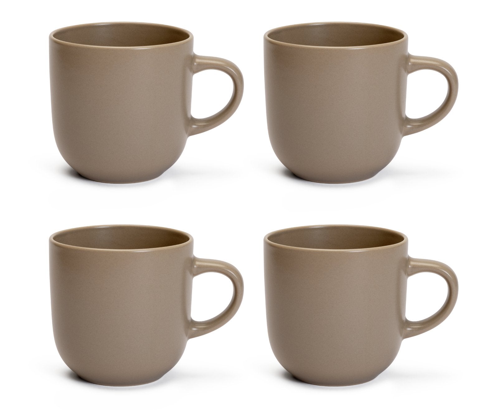 Habitat matte grey mushroom mugs set of 4, UK version