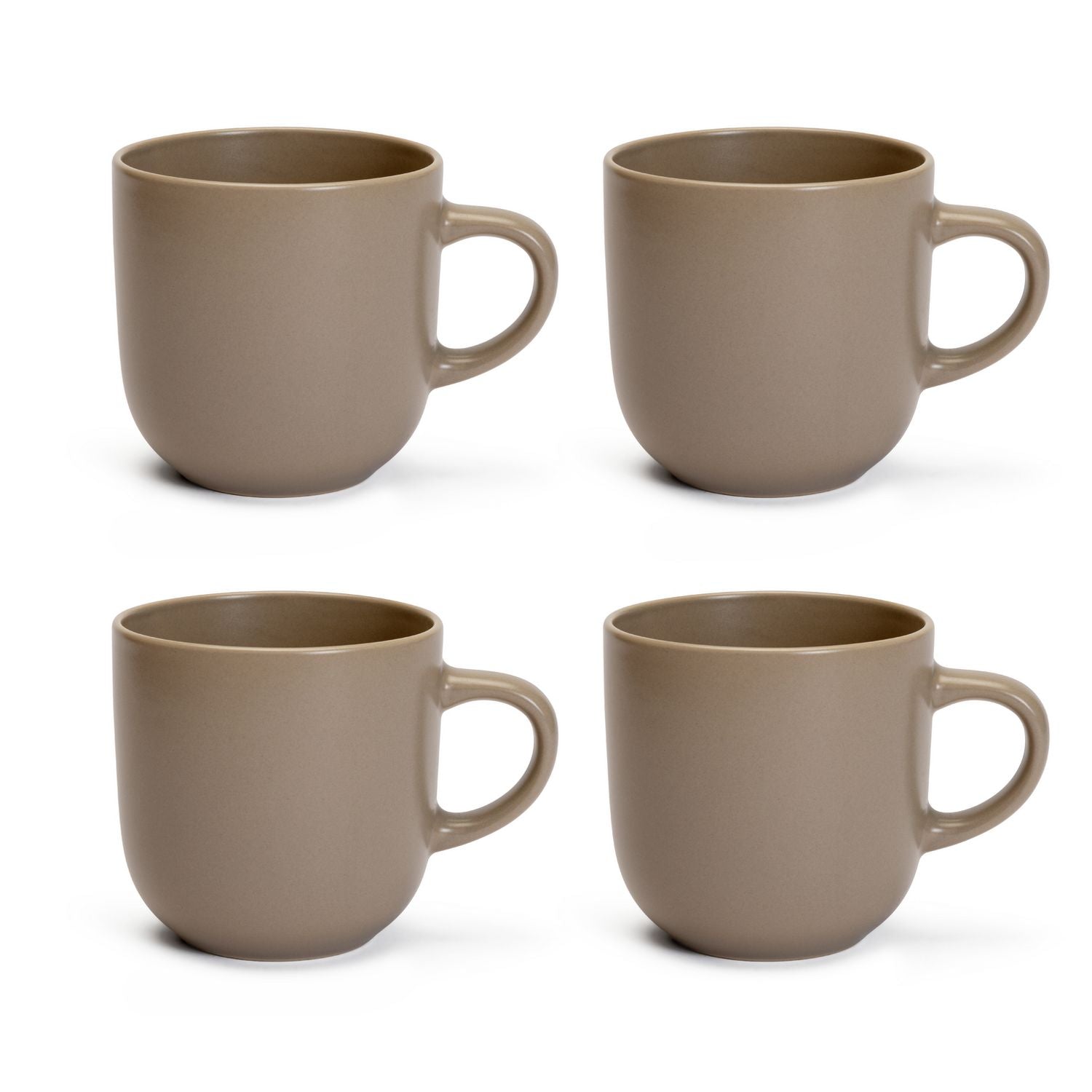 Habitat matte grey mushroom mugs set of 4, UK version