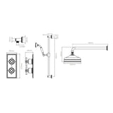 Tavistock Highbury concealed two function shower - British product