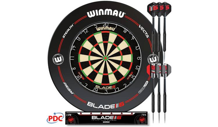 Winmau Blade 6 Professional Dartboard and Darts Set (British brand)