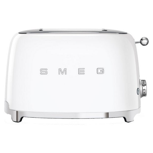 Smeg white retro toaster 2 slice wide slots (British brand)