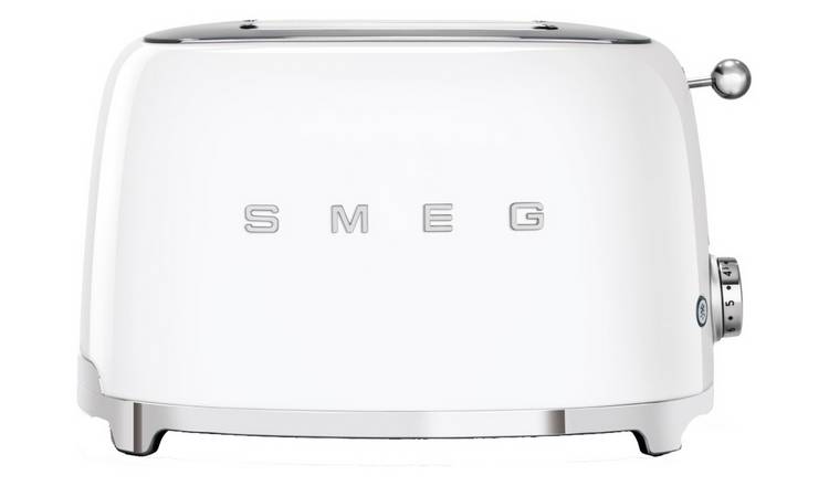 Smeg white retro toaster 2 slice wide slots (British brand)