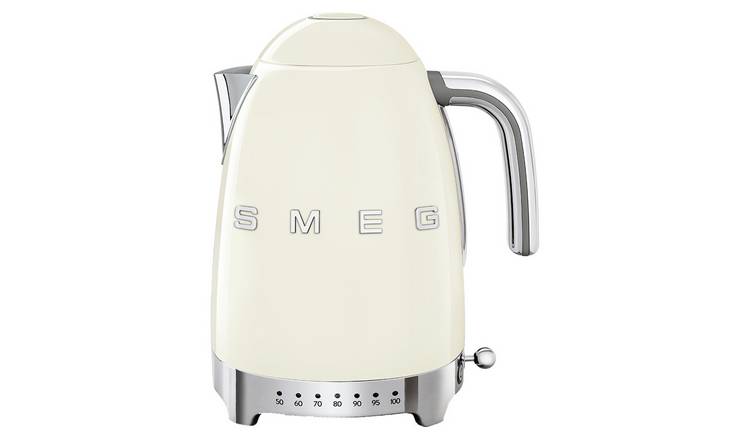 Smeg cream retro kettle with variable temperature, imported from the UK
