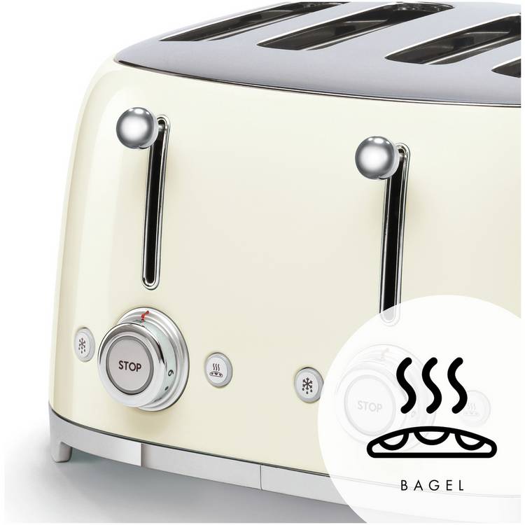Smeg cream 4 slice retro toaster, imported from the UK