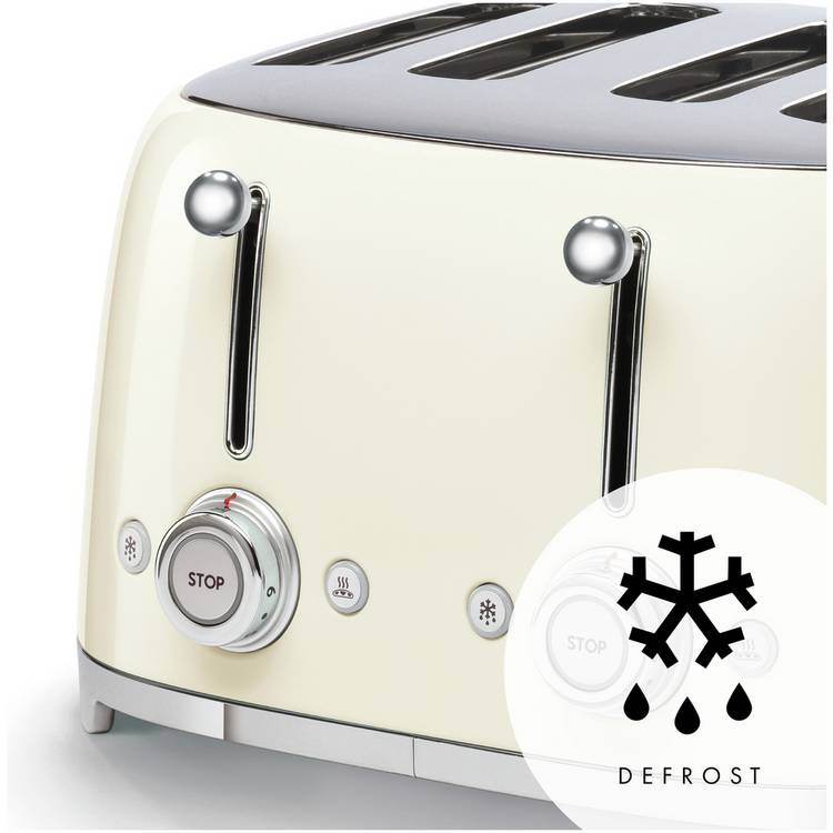 Smeg cream 4 slice retro toaster, imported from the UK