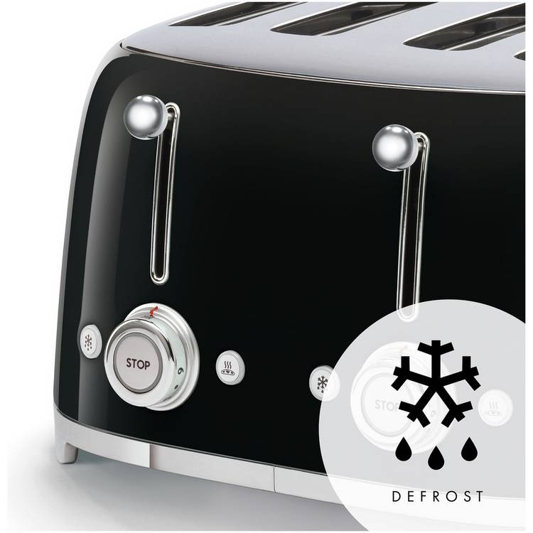 Smeg 4 slice retro toaster black, imported from the UK