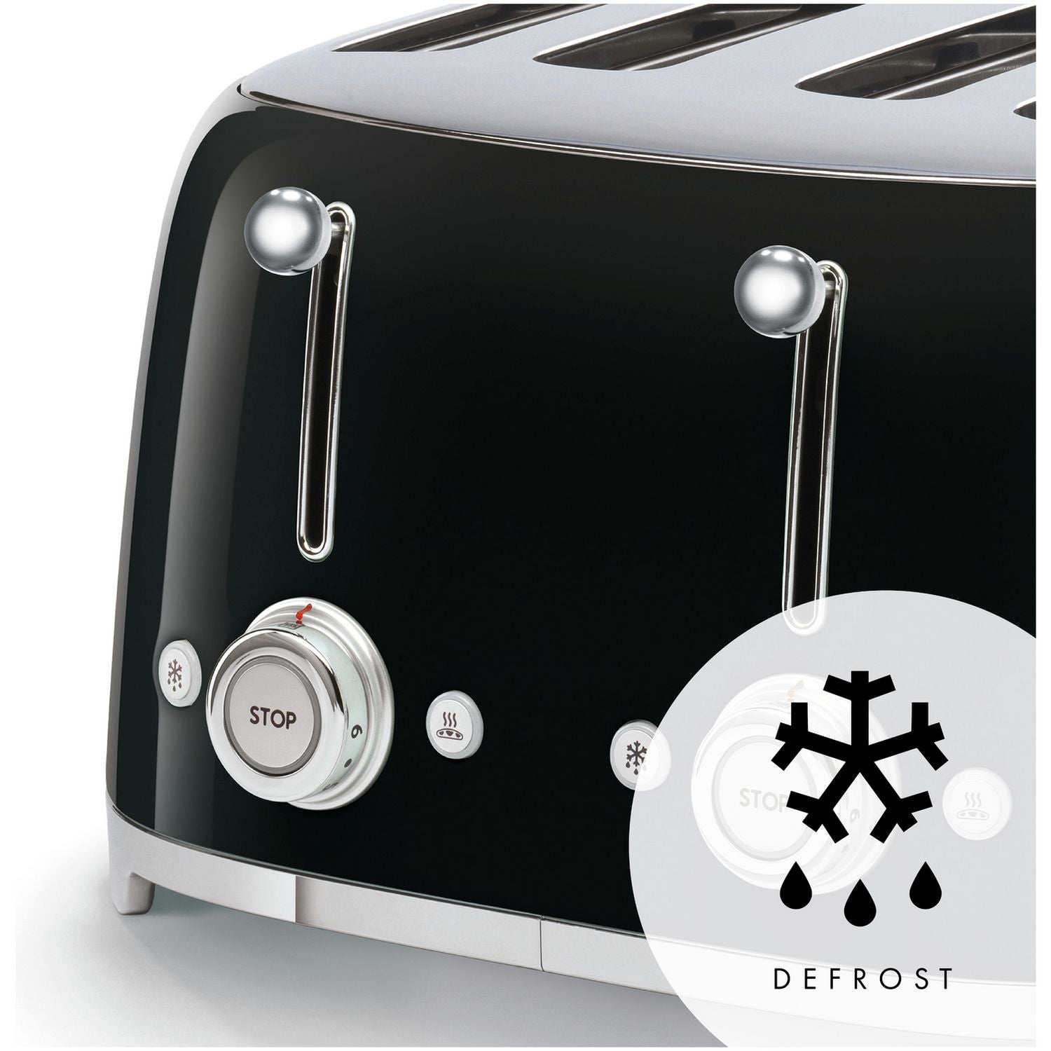 Smeg 4 slice retro toaster black, imported from the UK