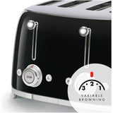 Smeg 4 slice retro toaster black, imported from the UK