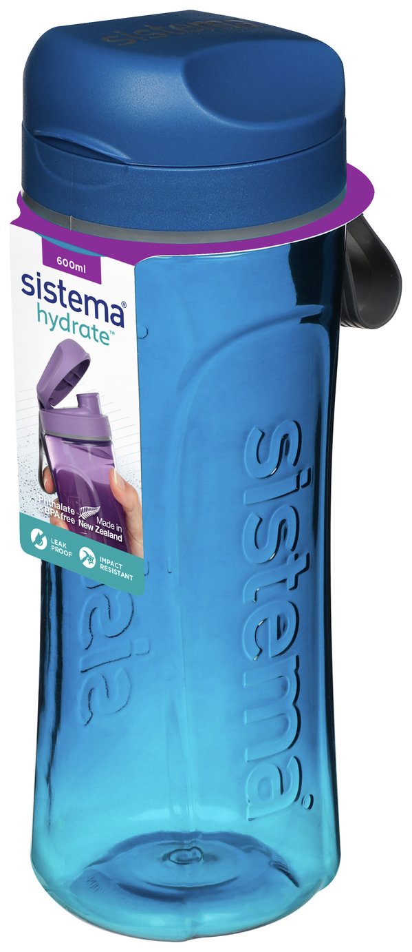 Sistema Multicolour Tritan Swift Water Bottle 600ml (British brand)